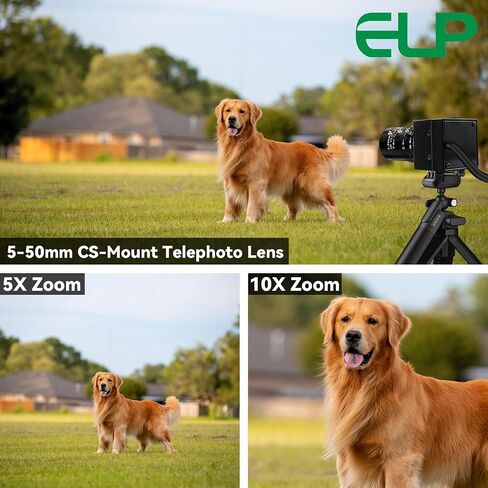 ELP 16MP Wide Angle USB Camera 5-50mm 10X Zoom Webcam for Raspberry Pi 4K Web Camera for Computer Mini UVC USB2.0 PC Variable Focus Web Cam IMX298 Industrial Lightburn Cameras for Laptop,Jetson Nano in Kuwait