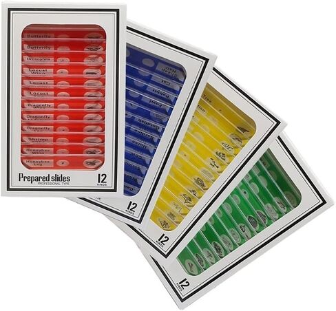 Microscope Accessories Kit 1200X LED Lab Microscope Kit for Children Biology Microscope Microscope Slides (Color : J) in Kuwait