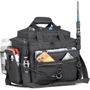 Rabjen Fishing Tackle Bag with Rod Holders & Cooler Main Compartment – Large Capacity Fishing Bag for Organized Gear Storage in Kuwait