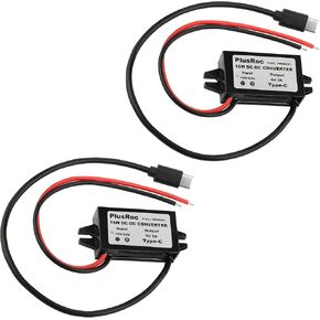 PlusRoc 2-Pack Waterproof DC 12V/24V to 5V 3A Buck Converter, USB Output in Kuwait
