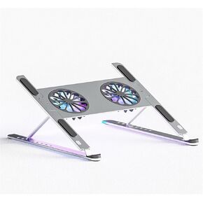 Aluminum Adjustable Laptop Stand for Tablet Notebook Cooling Fan Pad Portable Base in Kuwait