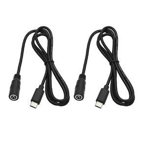 2Pcs DC 5.5mm x 2.1mm to USB C Power Cord 3FT, 5V/3A, no Data Function in Kuwait