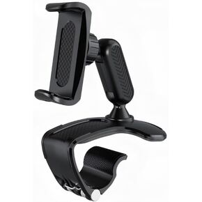 1 PC Car Dashboard Phone Clip Holder, 360 Degree Rotation Dash Cell Phone Mount, Multifunctional Anti-Shake Dashboard Cellphone Holder Clip, Universal for 4-7 Inch Cellphones (Black) in Saudi Arabia