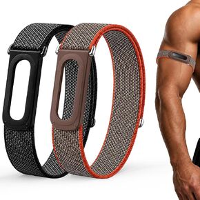2 حزمة من حزام العضلة ذات الرأسين لـ Google Fitbit Air، حزام بديل من النايلون للذراع/الكاحل، أربطة معصم قابلة للتنفس وقابلة للتعديل مع خطاف وحلقة خفيفة الوزن مقاومة للعرق للرجال والنساء in Kuwait