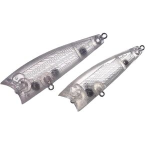 20PCS Unpainted Blanks Bait 2.56in/2.95in Topwater Rattle Popper DIY Handmade Artificial Fishing Lure Tackle in Kuwait