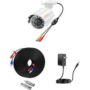 Anlapus 1080P HD Hybrid 4-in-1 Security Camera Add-On Kit, Includes Outdoor Bullet Camera with Night Vision & IP66 Weatherproof + 60ft BNC Video Power Cable + DC 12V 2A Adapter for Analog DVR System. in Saudi Arabia