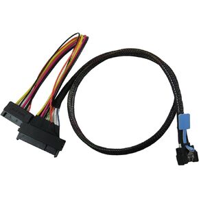 Micro SATA Cables|PCIe Gen4 Mini Cool Edge IO 38pin to U.2 (SFF-8639) Cable 50 CM in Kuwait