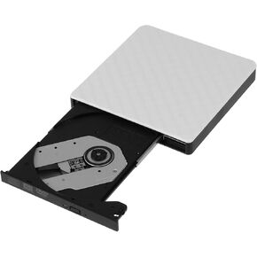 Homoyoyo External DVD Rewriter USB 3.0 Portable CD DVD Burner Drive for Laptop and Desktop Computer White Compatible with Windows and Other Operating Systems in Kuwait