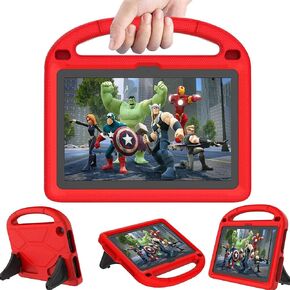 DICEKOO Case for New 10'' Tablet 2023, Adjustable Stand, Lightweight Shockproof Kid-Friendly Cover - Red in Saudi Arabia