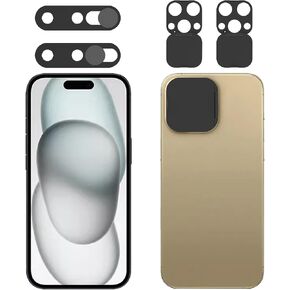 Front Camera Cover Compatible for iPhone 17Pro /17 Pro Max with Rear Lens Cover,Protect Privacy and Security But Not Affect Facial Recognition(2Pack)-2025 Updated Version Black in Saudi Arabia