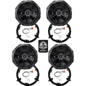 KICKER Front & Rear Door 6.5 Speakers Kit for Mitsubishi Outlander 2007-21 Upgrade Kit - 2 Pairs of DS Series 6 1/2 Inch Coaxial Speakers with Adapters and Harnesses - DSC650, 43DSC6504 in Kuwait