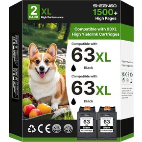 63XL Black Ink Cartridge for HP Ink 63 Black for HP Officejet 3830 2-Black in Kuwait