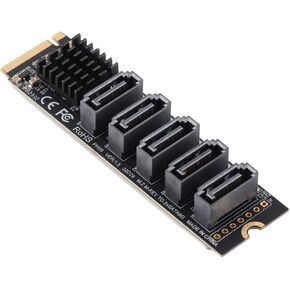 M.2 PCIE Adapter Card to 5 Ports with Heat Sink in Kuwait