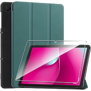 Case for T-Mobile REVVL Tab 2 5G,Protective Case with [1 Pack] Tempered Glass Screen Protector, [PU Leather] [Protective Ultra Thin][Stand Function] [Anti Scratch]-Black in Kuwait
