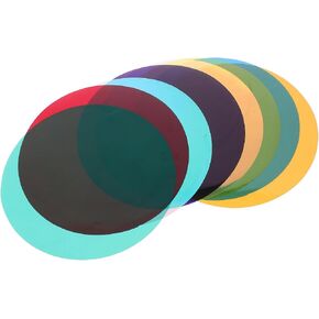 8pcs Color Illumination Gel Filter 10cm Pet Film for Stage Lighting in Kuwait