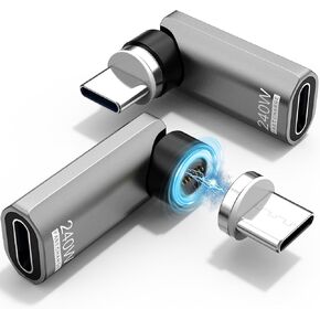 240W 360° Rotatable Magnetic USB-C Adapter 2Pack for Mac/iPad/Samsung in Kuwait
