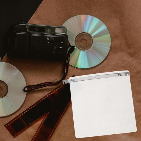 Housoutil 12pcs Non-Woven DVD Storage Sleeves with Protective Scratch-Resistant Design, Portable CD and DVD Disc Bags for Home and Travel Use, Simple and Fashionable Disc Organizer in Kuwait