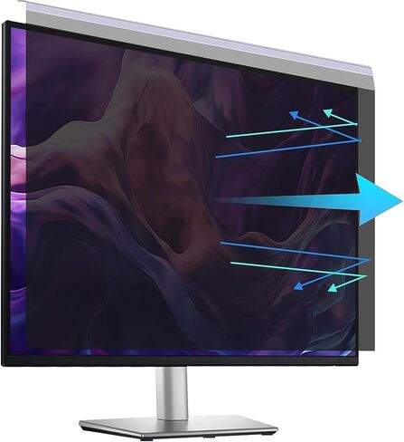 Hanging Type Design - Privacy Screen Filter Compatible with 24 Inch Desktop Computer Monitor, Anti Spy Protector Panel, Easy To Install & Removable in Kuwait
