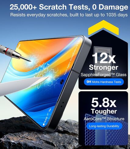 UltraGlass TOP 9H+ Armor for Samsung Galaxy S26 Screen Protector [NO.1 Military Grade Protection] Galaxy 26 Screen Protector Tempered Glass S26, Case Friendly, OnePull Install, 2 Pack in Kuwait