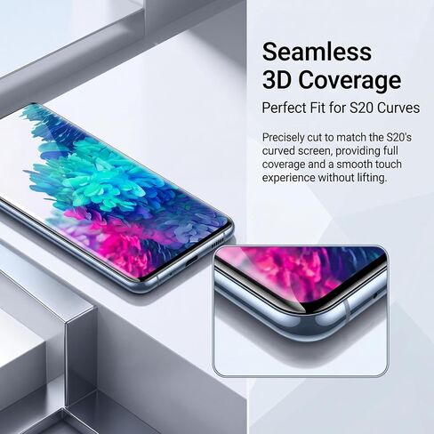 2 Pack for Galaxy S20 Privacy Screen Protector Tempered Glass 2 Pack Lens Protector,9H Hardness Compatible,28° Anti Spy,3D Curved Edge Easy Install Easy Installation,Bubble-Free,Case Friendly(6.2 Inch in Kuwait