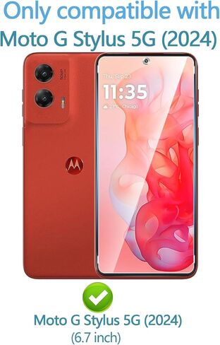 Anoowkoa 3 Pack Designed for Moto G Stylus 5G 2024 Screen Protector Tempered glass film.Anti-Breakage.Anti-Scratch No Bubbles 9H Hardness.Easy Installation for Motorola G Stylus 5G 2024 in Kuwait