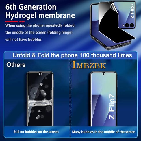 IMBZBK Privacy Screen Protector for Samsung Galaxy Z Flip 7 in Kuwait