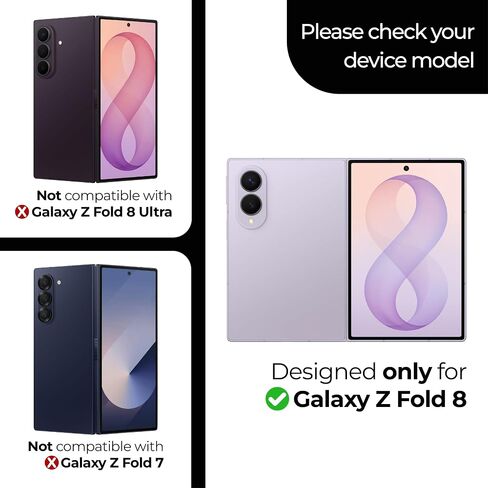 ArmorSuit 3 Pack for Samsung Galaxy Z Fold 8 Front Screen Protector Case Friendly MilitaryShield HD Clear Film - Made in USA in Kuwait