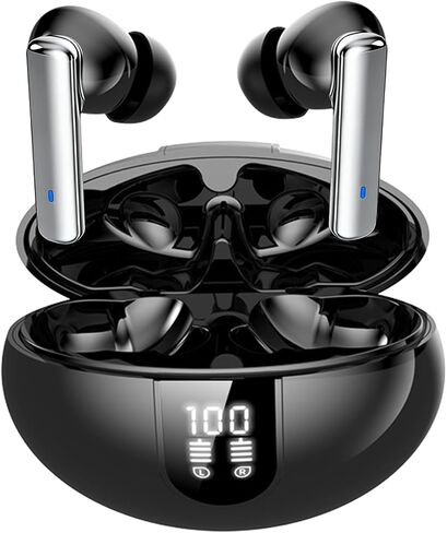Wireless Bluetooth Earbuds with 35H Playtime and Wireless Charging Case in Kuwait