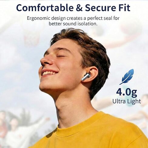 Wireless Bluetooth Earbuds with 35H Playtime and Wireless Charging Case in Kuwait