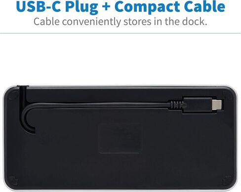 Tripp Lite USB-C Dock, 3 Monitor Display, USB Type C Hub Adds 4K HDMI, mDP, VGA, USB 3.2 Gen 1, USB-A, USB-C, GbE, 60W PD Charging, Black (U442-DOCK16-B) in Saudi Arabia