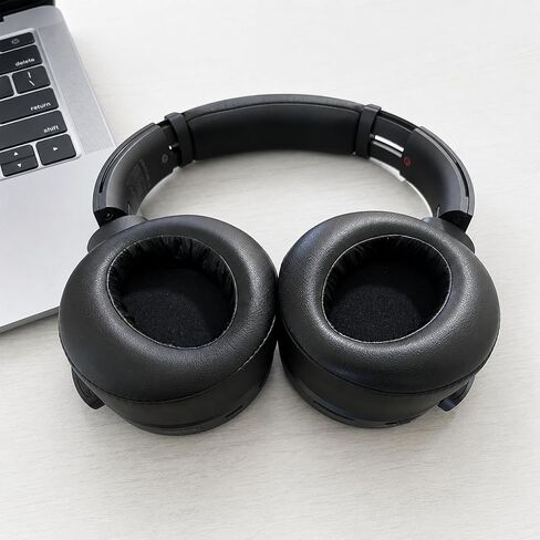Replacement Ear Pads for Sony MDR-XB950 XB950BT XB950B1 XB950N1 XB950AP Headphones, Protein Leather Earpads Cushions with Memory Foam, Extra Thick Ear Cups, 1 Pair-Black in Kuwait