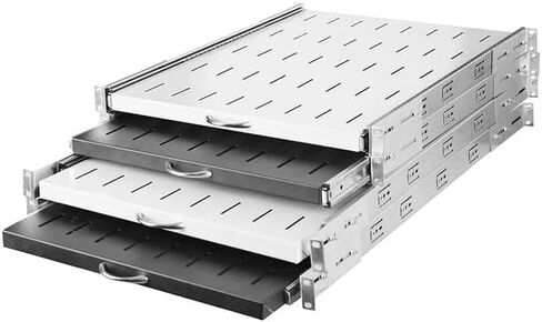 1U Sliding Vented Rack Shelf – 19″ Cabinet, 800 mm (32") Depth – STURDX HS‑180 in Saudi Arabia