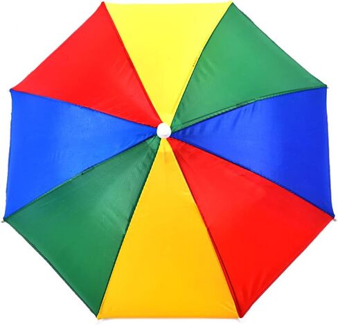 2 Pack Umbrella Hat for Adults with Elastic Band, Fishing Umbrella Hat Hands Free Foldable UV Protection Cap Adjustable Headwear for Fishing Golf Camping Beach Gardening Sunshade Outdoor in Saudi Arabia