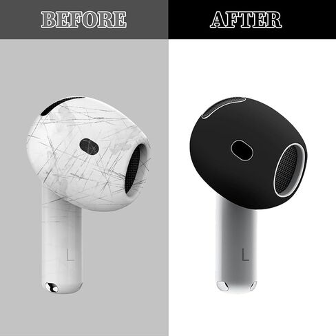 Aiivioll 4 Pairs Silicone Ear Tips Cover for AirPods 4 Black in Kuwait