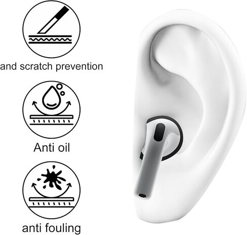 Aiivioll 4 Pairs Silicone Ear Tips Cover for AirPods 4 Black in Kuwait