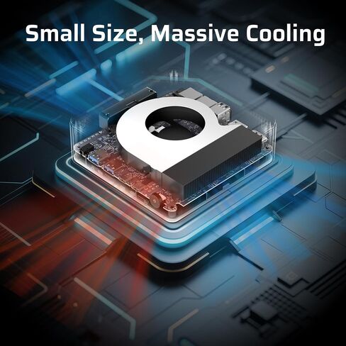 LTC Mini PC with AI NPU, AMD Ryzen 7 8845HS, Radeon 780M Graphic, 16GB DDR5 RAM, 1TB PCIe 4.0 SSD, USB 4.0, WiFi 6, BT 5.2, 2.5Gbps Ethernet, Triple 4K/8K Display in Kuwait