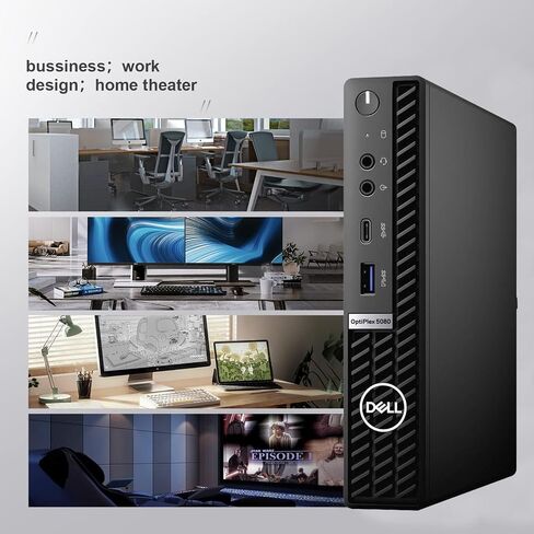 Dell OptiPlex 5080 Mini Desktop Computer PC, 10th Generation Intel Core i5-10500T, 16GB RAM 256GB SSD, Wi-Fi & Bluetooth, Keyboard & Mouse, 4K Support, Windows 11 Pro (Renewed) in Kuwait