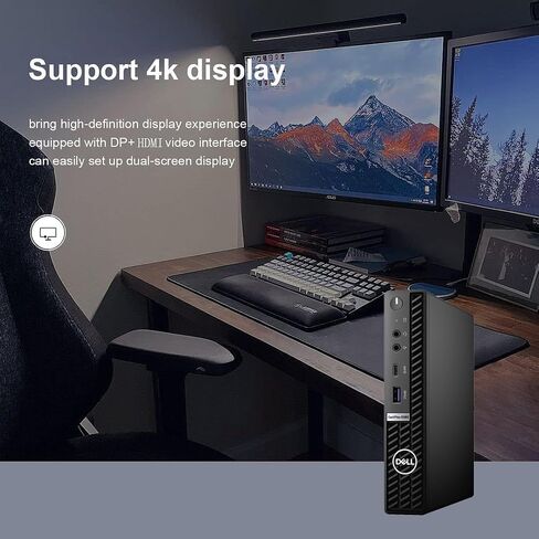 Dell OptiPlex 5080 Mini Desktop Computer PC, 10th Generation Intel Core i5-10500T, 16GB RAM 256GB SSD, Wi-Fi & Bluetooth, Keyboard & Mouse, 4K Support, Windows 11 Pro (Renewed) in Kuwait