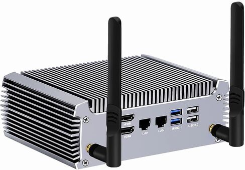 FakestarPC Fanless Mini PC, Ryzen 7 7730U Win 11, Dual LAN Mini Desktop Computer, NVMe DDR4 WiFi6, 2* HDMI, 5*USB, Gaming Office Home in Kuwait