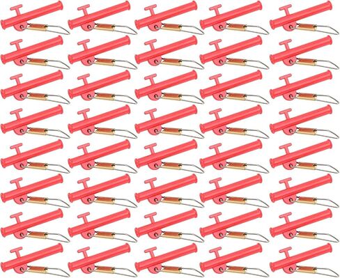 40pcs Sinker Slide Slider with Metal Snaps ABS Slider Clip Outdoor Accessories for Boat, Beach(Black,Red) in Kuwait