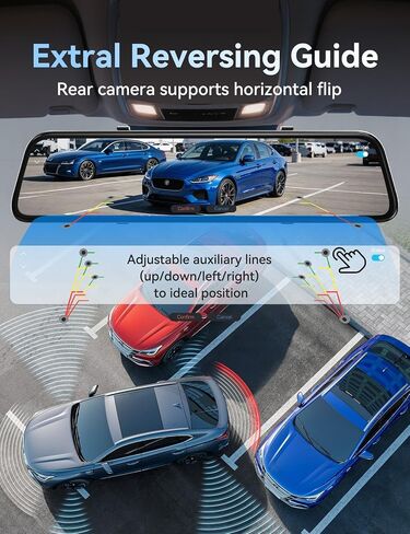 2026 Ultrawide 13’’ 4K Rear View Mirror Camera with Carplay&Android Auto in Kuwait
