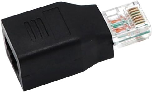 Abaodam Rj45 Male to Female Adapter Cable Connector Black for LAN in Kuwait
