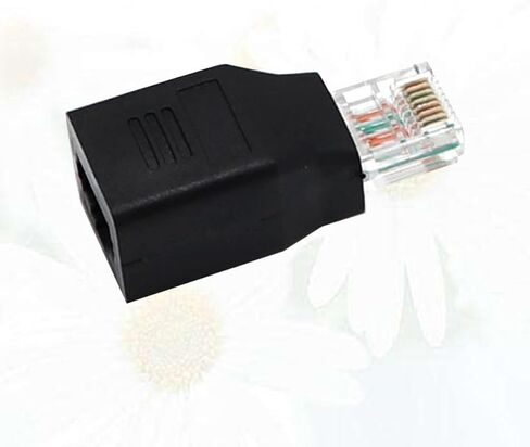 Abaodam Rj45 Male to Female Adapter Cable Connector Black for LAN in Kuwait