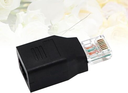 Abaodam Rj45 Male to Female Adapter Cable Connector Black for LAN in Kuwait
