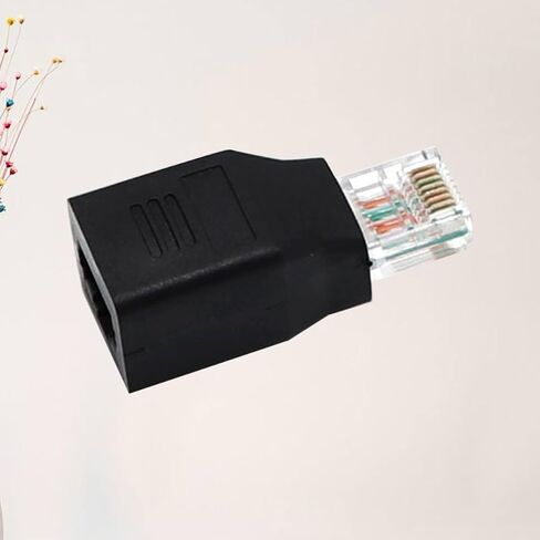 Abaodam Rj45 Male to Female Adapter Cable Connector Black for LAN in Kuwait
