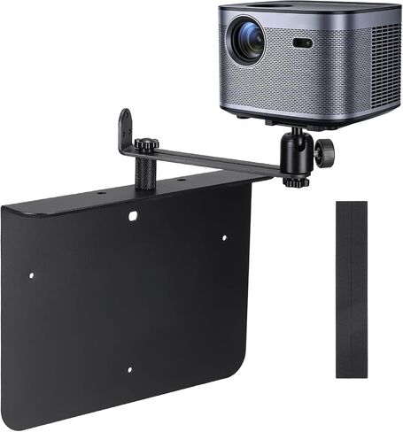 MECCANIXITY Plug-in Bed Sofa Projector Stand Black No-Drill 11.81-19.69"(L) in Kuwait