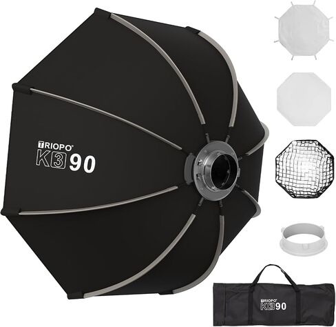TRIOPO 47.2inch / 120cm Octabox Softbox, Bowens Mount Quick Release in Saudi Arabia