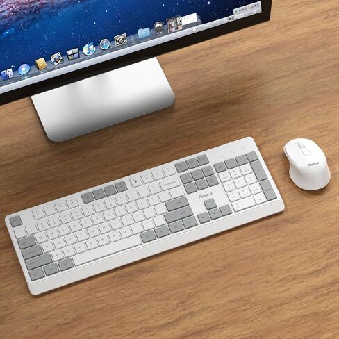 Wireless Keyboard and Mouse Combo Quiet for PC, Laptop and Mac in Kuwait