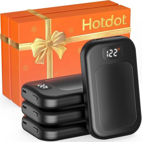 Hand Warmers Rechargeable 4 Pack, 6400mAh Electric Hand Warmers, AI Smart Chips 20Hrs Long Safe Heat, Portable Pocket Heater, Outdoor Camping Hunting Golf Accessories in Kuwait