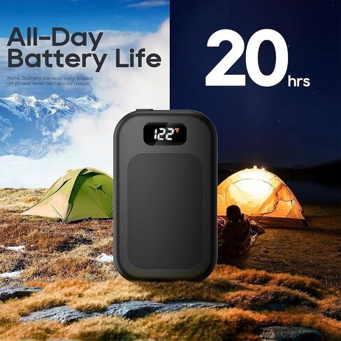 Hand Warmers Rechargeable 4 Pack, 6400mAh Electric Hand Warmers, AI Smart Chips 20Hrs Long Safe Heat, Portable Pocket Heater, Outdoor Camping Hunting Golf Accessories in Kuwait